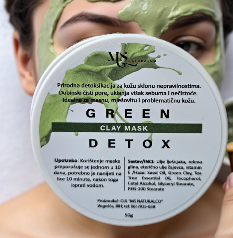 Green Clay Detox - maska za lice - Image 2